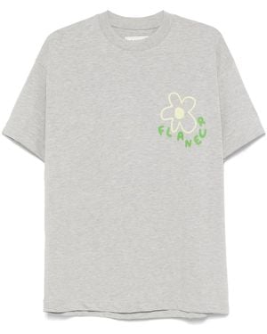 flâneur Blossom-Print T-Shirt - White