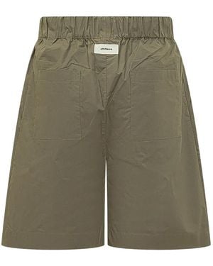 A PAPER KID Logo-Patch Shorts - Green