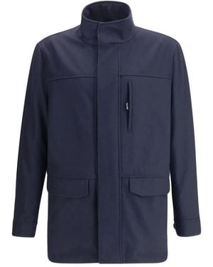 Brioni Giacca A Collo Alto - Blu