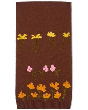 iBlues Écharpe En Maille Intarsia À Fleurs - Marron