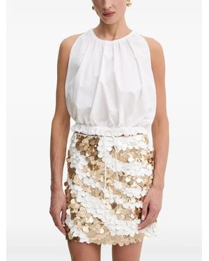 MARCIANO BY GUESS Amber Sequin Mini Skirt - White