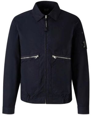 C.P. Company Lens-Detail Zip-Up Jacket - Blue