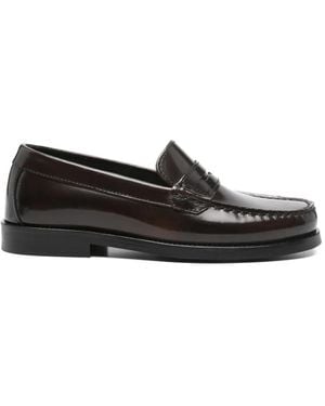 VINNY'S Frankie Leather Penny Loafers - White