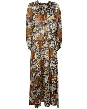 Anjuna Floral-Print Beaded-Tie Dress - White