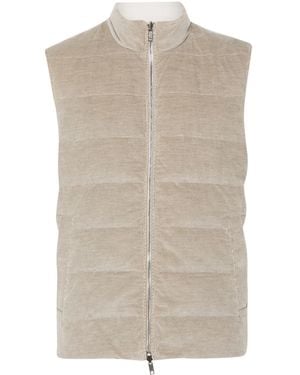 Eleventy Reversible Gilet - Natural