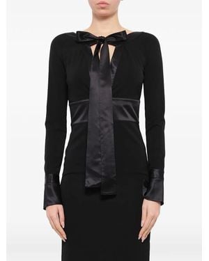 Givenchy Crepe Halterneck Gown - Nero