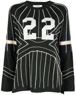 Sea Quinn Bead-Embellished T-Shirt - Black