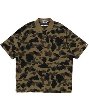 A Bathing Ape Camouflage-Print Polo Shirt - Green
