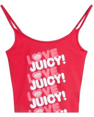 Juicy Couture Pyjama-Set Mit Logo-Print - Rot