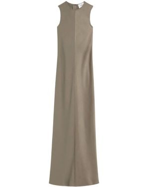 Ami Paris Robe Longue Droite - Natural