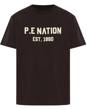 P.E Nation Infinity Relaxed Logo-Print T-Shirt - Black