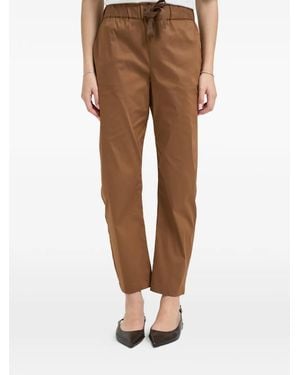 Semicouture Drawstring-waist cropped trousers - Natur