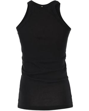 Sportmax Ribbed-Knit Racerback Tank Top - Black