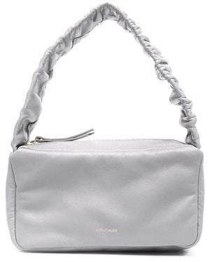 Frenzlauer Gathered-Handle Leather Tote - Gray