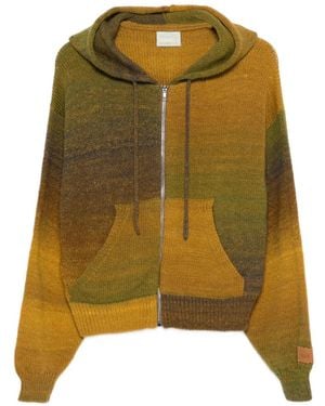 Aries Long-Sleeve Hoodie Cardigan - Yellow