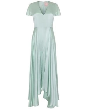 ROKSANDA Noma Pleated-Skirt Midi Dress - Green
