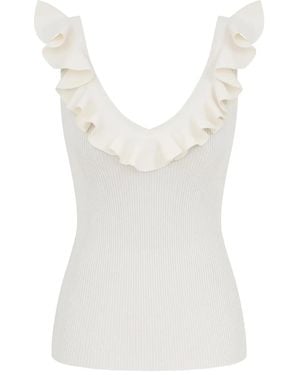 Zimmermann Awaken Ribbed Top - White