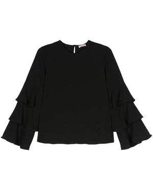 Liu Jo Klassische Kreppbluse - Schwarz