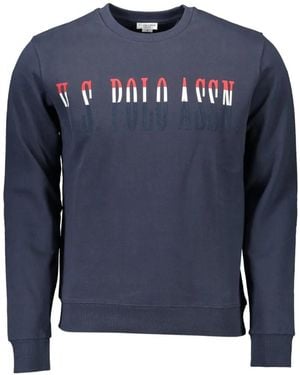 U.S. POLO ASSN. Trui Met Logoprint - Blauw