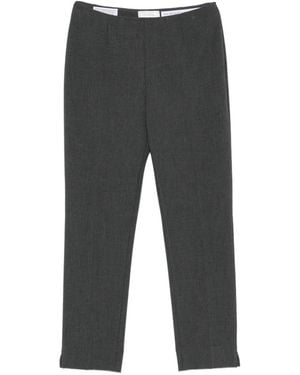 Peserico Split-Hem Cropped Pants - Gray