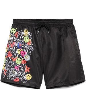 Philipp Plein Bañador estampado - Negro