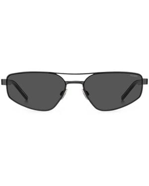 BOSS Rectangular-Frame Sunglasses - Grey