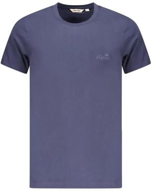 Ellesse Logo-Embroidered T-Shirt - Blue