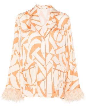 Alexis Braza Hemd Mit Federbesatz - Pink