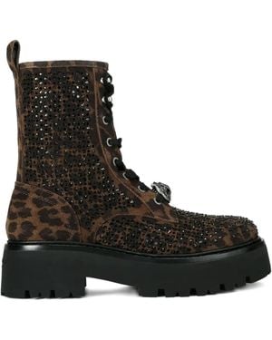 Kurt Geiger Chelsea Perf レオパード ブーツ - ブラック