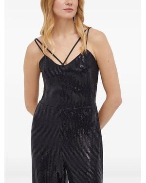 Guess Sequin Strap Jumpsuit - Black