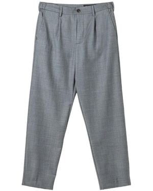 White Sand Luke Pleated Tapered Pants - Gray