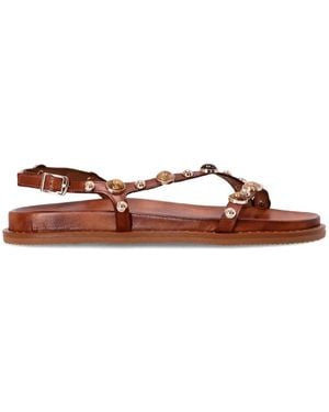 Kotris Sandals Stud-Embellished Buckle Sandals - Brown
