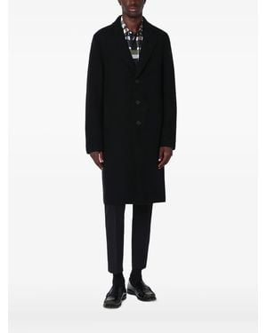 Harris Wharf London Virgin Wool Single-breasted Coat - Black