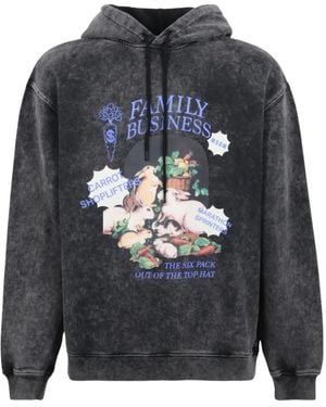 MSGM Graphic-Print Hoodie - Grey