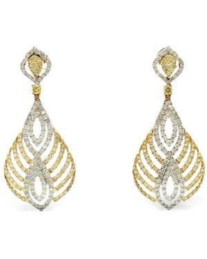 HYT Jewelry Diamond Drop Earrings - Metallic