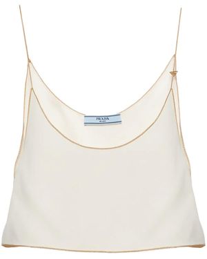 Prada Sablé Camisole-Top - Weiß