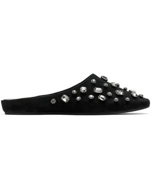 Veronica Beard Narcisa Embellished Mules - Black