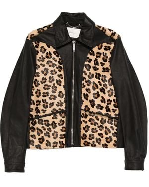 Second/Layer Phreak Leopard-Print Jacket - Black