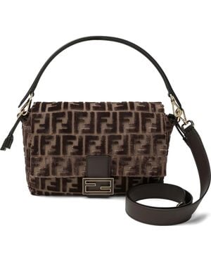 Fendi Mamma Baguette Pattern Tote Bag - Metallic