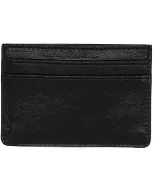 Marine Serre Moon Charm Leather Cardholder - Black
