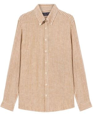 Brooks Brothers Striped Button-Up Shirt - Natural