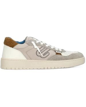 Evenuel Logo-Embroidered Paneled Sneakers - White