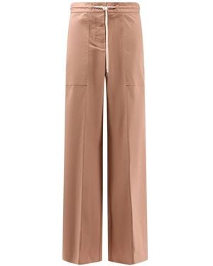 Semicouture Pantalon Droit À Poches À Rabat - Natural