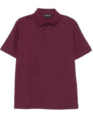 Emporio Armani Cotton Polo Shirt - Purple