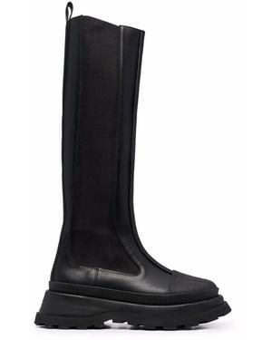 Jil Sander Knee-Length Chelsea Boots - Black