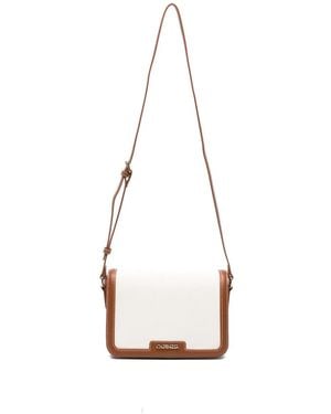 CafeNoir Logo-Plaque Cross Body Bag - White
