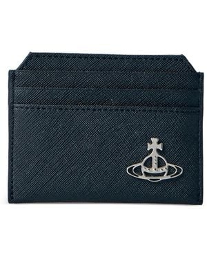 Vivienne Westwood Logo-Plaque Card Holder - Blue