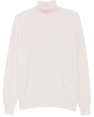 Lardini Jersey De Cachemira Con Cuello Vuelto - Blanco