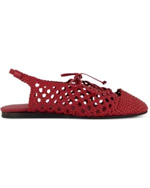 Hereu Sardana Handwoven Sandals - Red