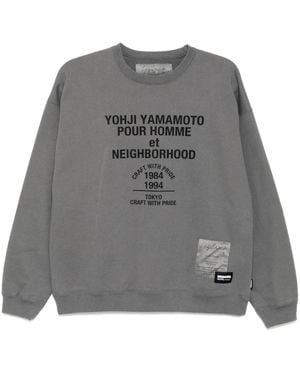 Yohji Yamamoto Sudadera con estampado de x Neighborhood - Gris